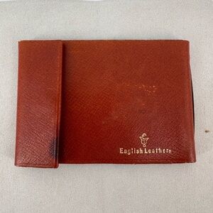 English Leather Designer Collection Leather Billfold Cardholder Vtg